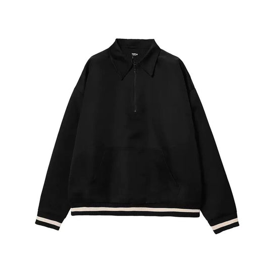 Fifth Collection Half Zip Satin Coaches Jacket justin bieber same style