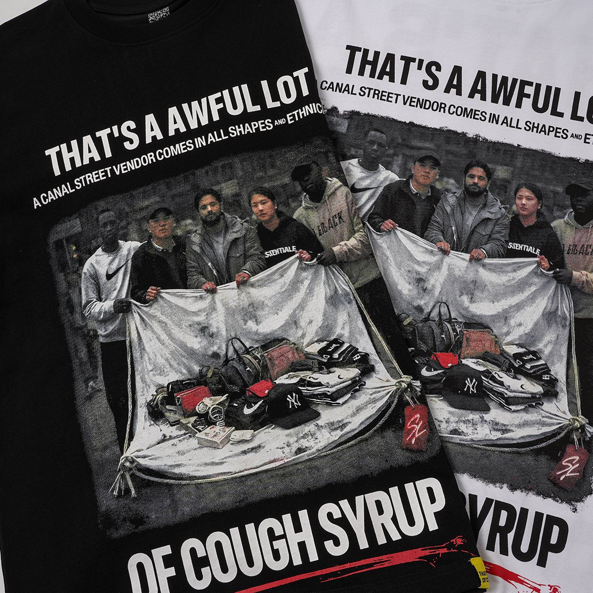 THAT'S A AWFUL LOT OF COUGH SYRUP Photo Graphic Short-Sleeve T-Shirt ¡ª detail